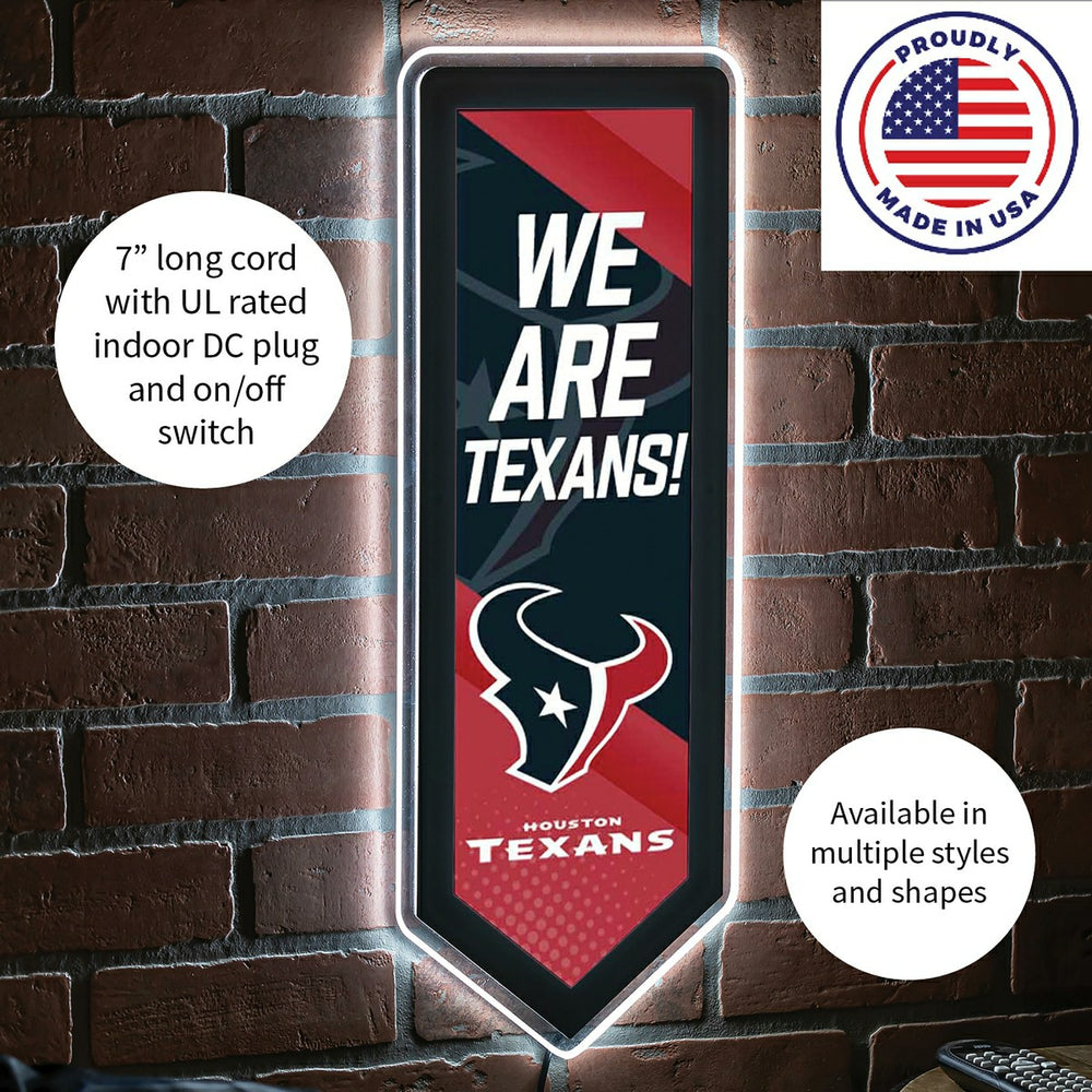 LED Wall Decor, Pennant, Houston Texans, NFL, Home