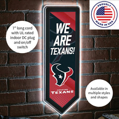 LED Wall Decor, Pennant, Houston Texans, NFL, Home