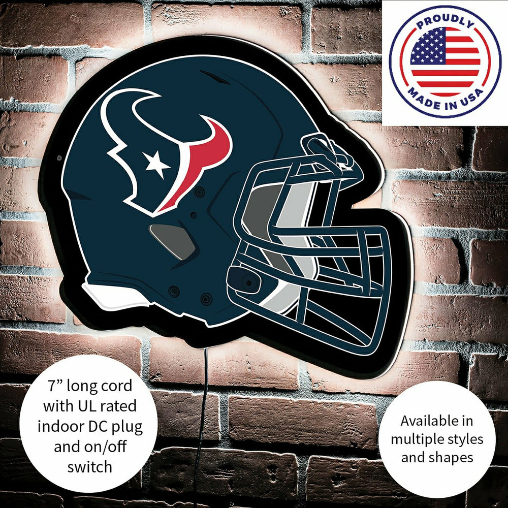 LED Wall Decor, Helmet, Houston Texans, NFL, Home