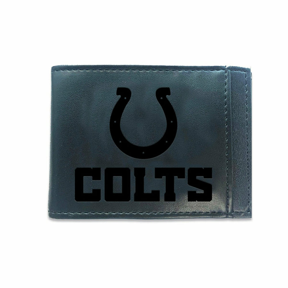 Front Pocket Wallet w/ RFID Blocking, Indianapolis Colts, Black, NFL, Home