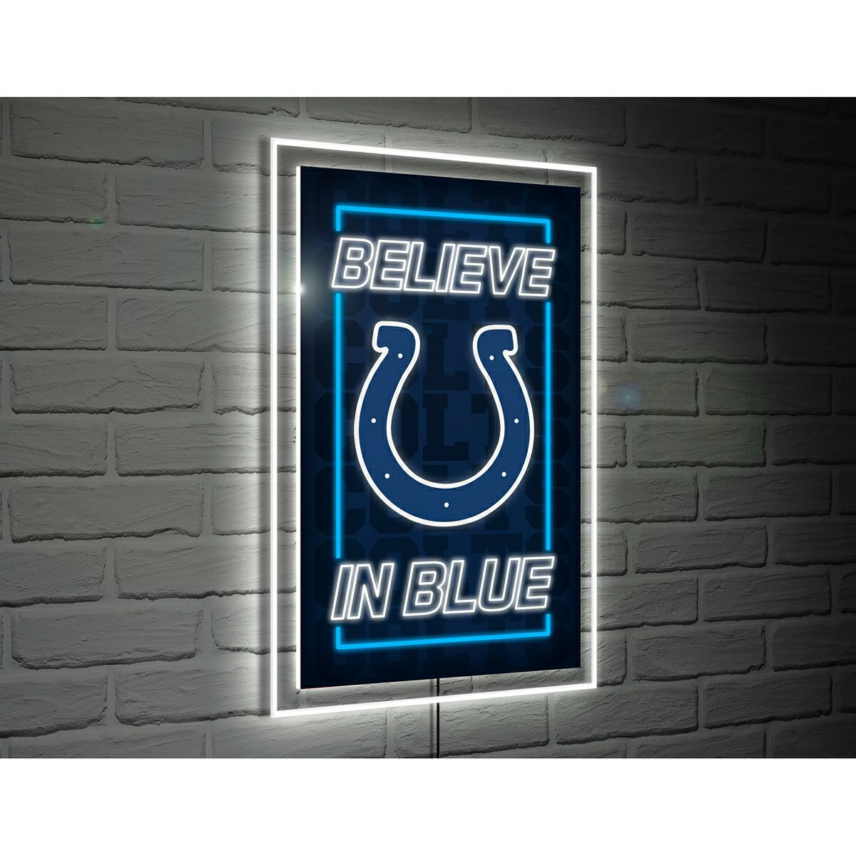 Indianapolis Colts NFL Football Rectangle Neolite LED Decor, NFL, Home