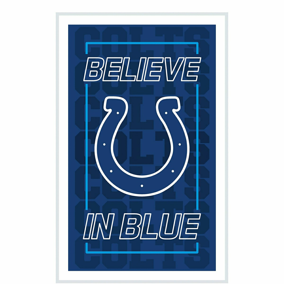 Indianapolis Colts NFL Football Rectangle Neolite LED Decor, NFL, Home