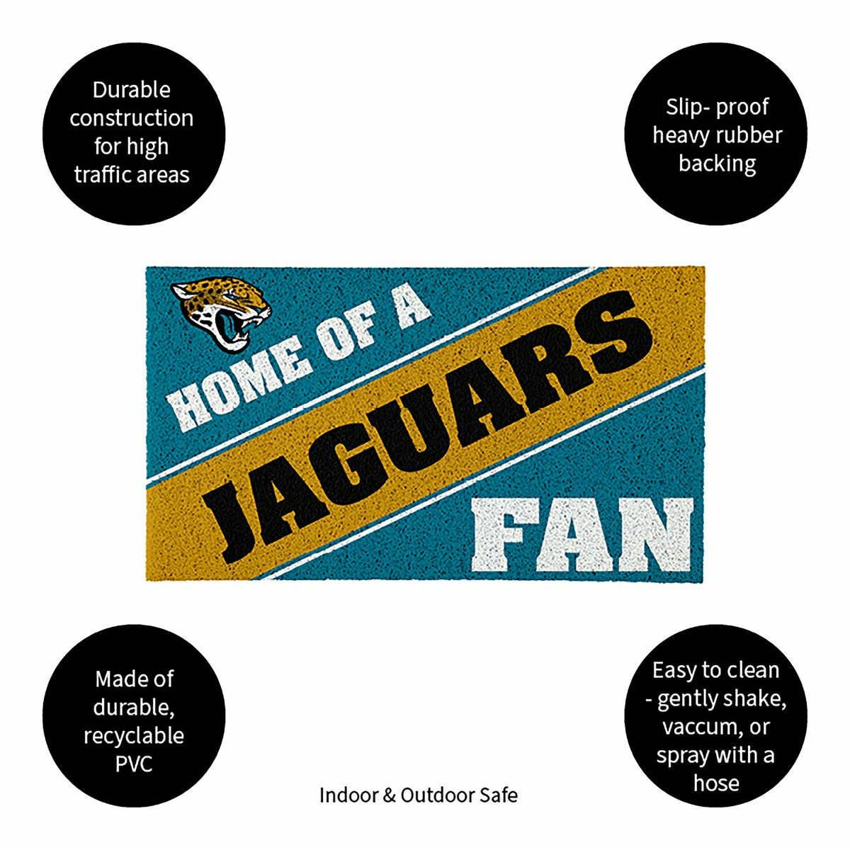 Jacksonville Jaguars, PVC Mat COLOR, Home of a Fan, NFL