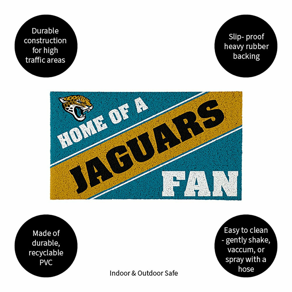 Jacksonville Jaguars, PVC Mat COLOR, Home of a Fan, NFL