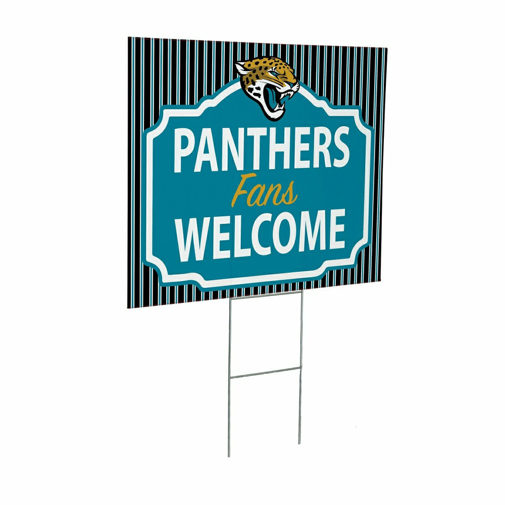 Jacksonville Jaguars Coroplast Yard Sign, "Fans Welcome", NFL, Home