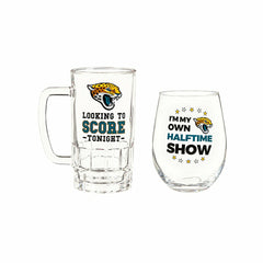 Jacksonville Jaguars, Stemless 17OZ Wine & Beer 16 OZ Gift Set, NFL, Home