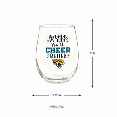 Jacksonville Jaguars, 17oz Boxed Stemless Wine, NFL, Home