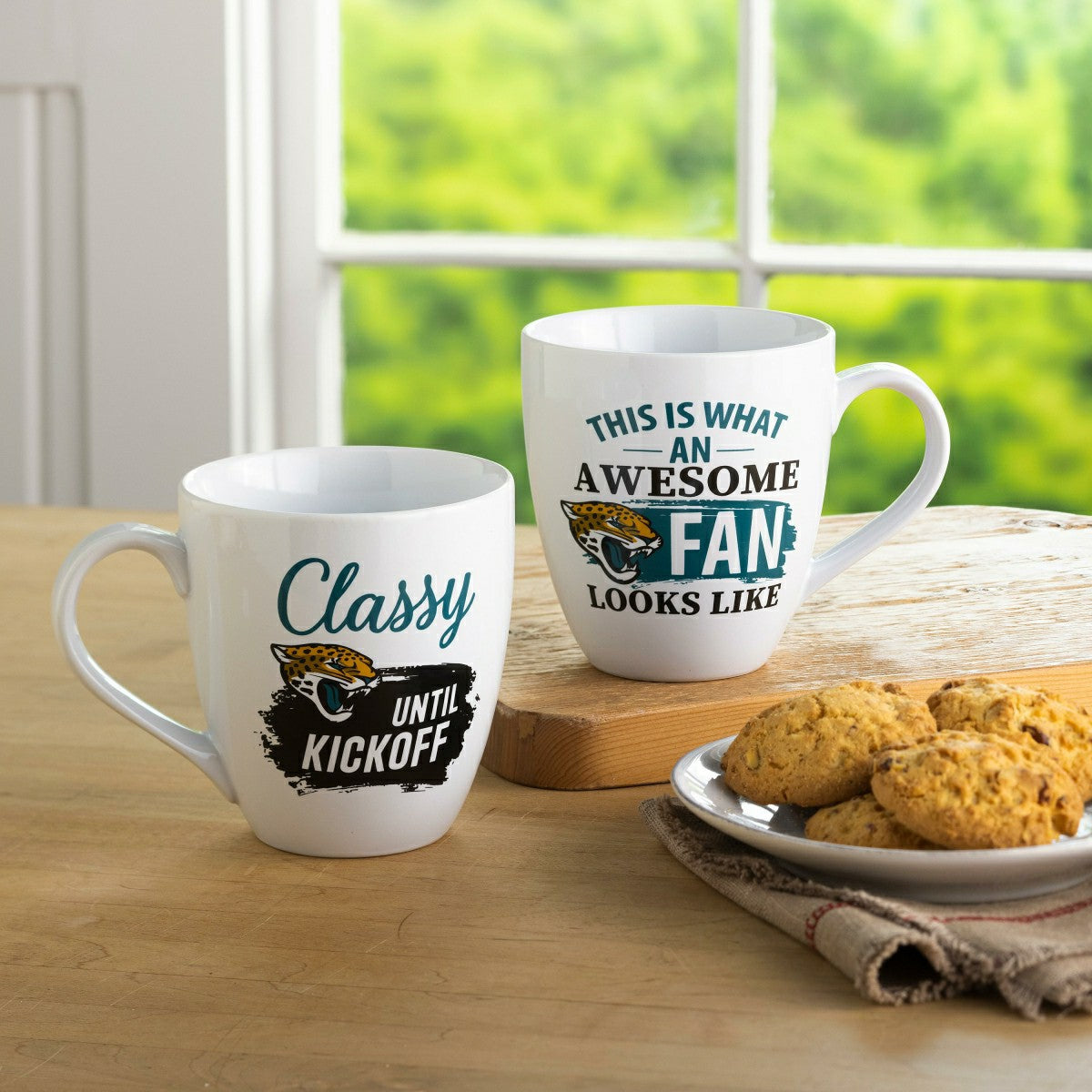 Jacksonville Jaguars, Ceramic Cup O'Java 17oz Gift Set, NFL, Home