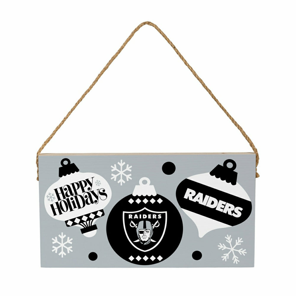 Las Vegas Raiders Holiday Wood Wall Sign, 6x11, NFL, Home