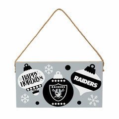 Las Vegas Raiders Holiday Wood Wall Sign, 6x11, NFL, Home