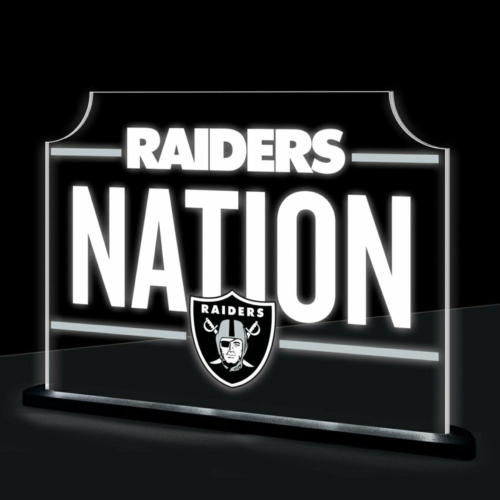 Las Vegas Raiders NFL Football Rectangle Desklite LED Decor, NFL, Home