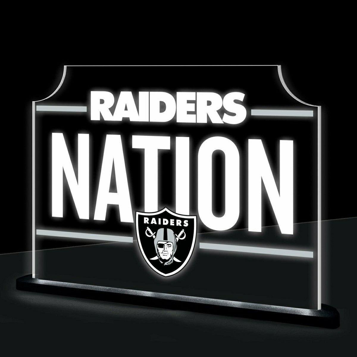 Las Vegas Raiders NFL Football Rectangle Desklite LED Decor, NFL, Home