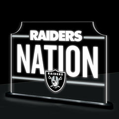 Las Vegas Raiders NFL Football Rectangle Desklite LED Decor, NFL, Home