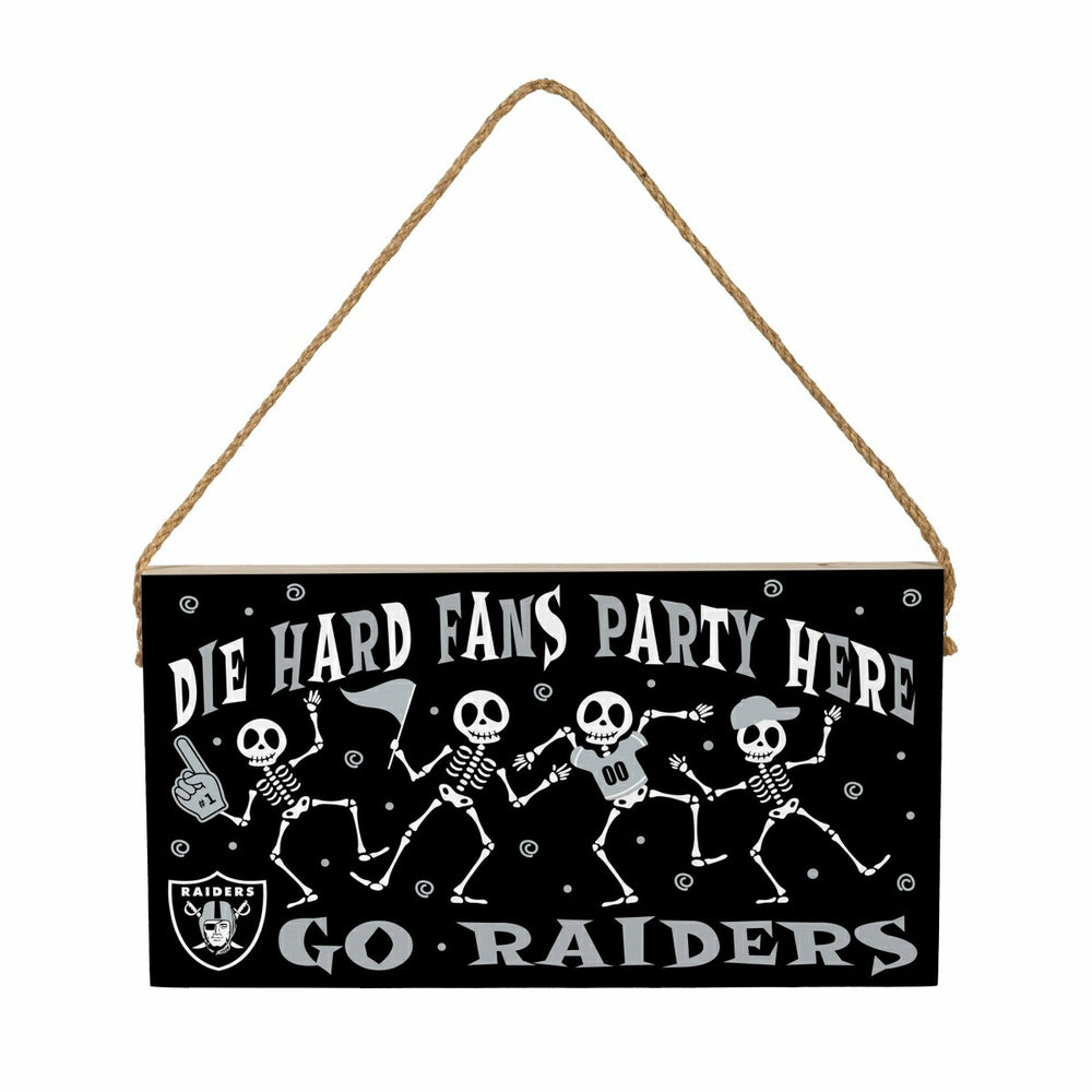 Las Vegas Raiders Halloween Wood Wall Sign, 6x11, NFL, Home