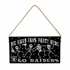 Las Vegas Raiders Halloween Wood Wall Sign, 6x11, NFL, Home