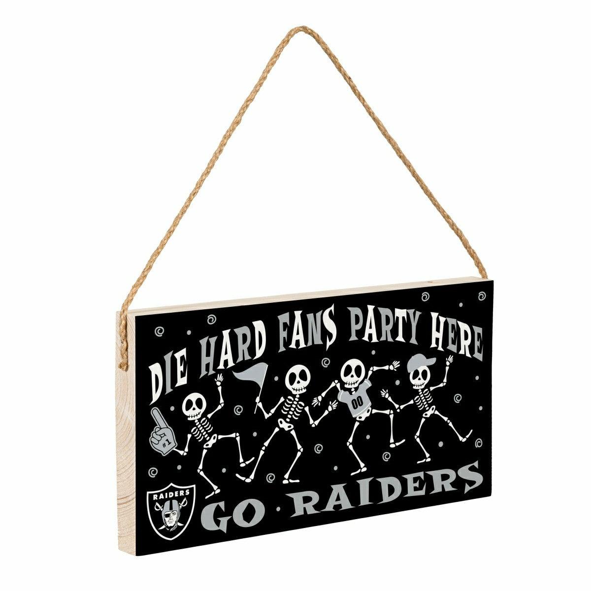 Las Vegas Raiders Halloween Wood Wall Sign, 6x11, NFL, Home
