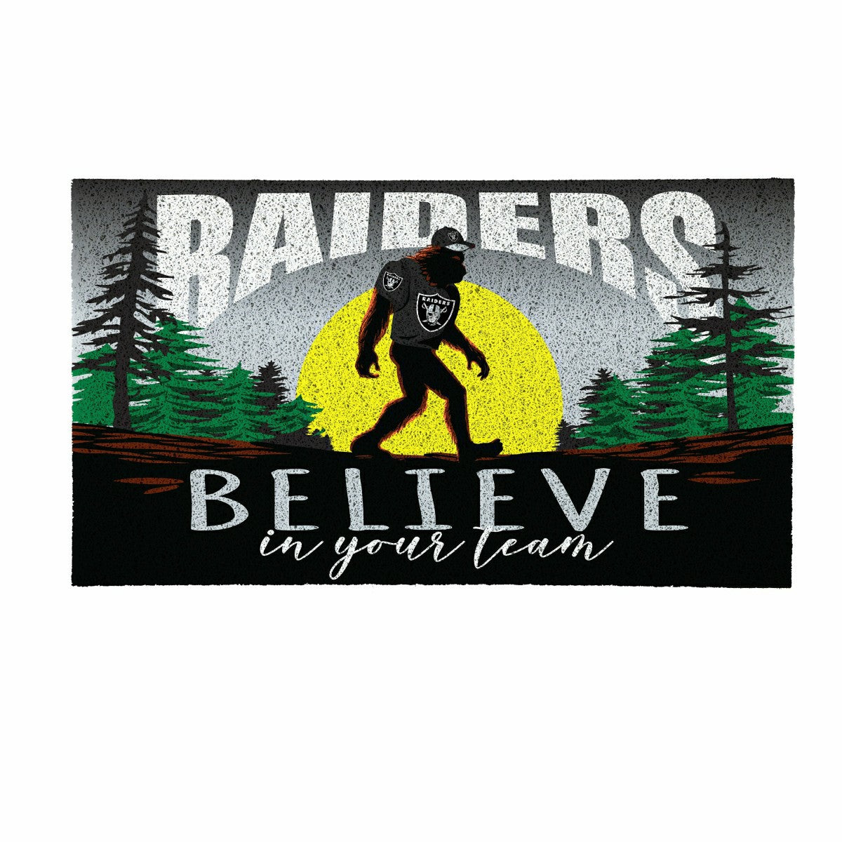 LAS VEGAS RAIDERS Bigfoot PVC Mat, 28"x16", NFL