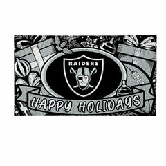 LAS VEGAS RAIDERS Holiday PVC Mat, 28"x16", NFL