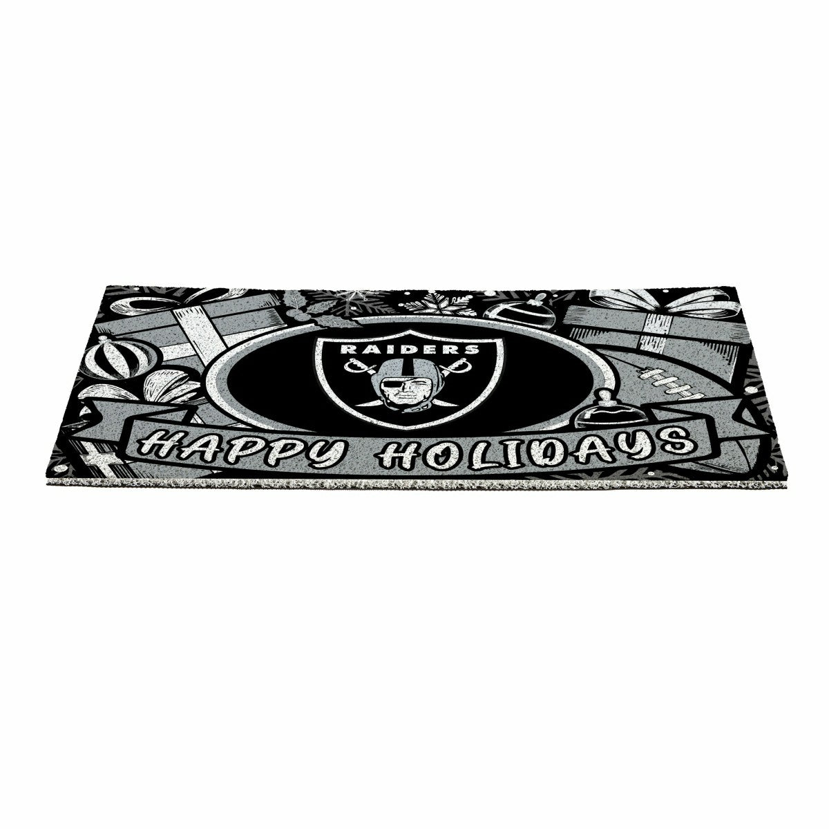 LAS VEGAS RAIDERS Holiday PVC Mat, 28"x16", NFL