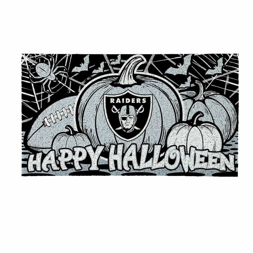 LAS VEGAS RAIDERS Halloween PVC Mat, 28"x16", NFL