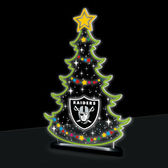 Las Vegas Raiders NFL Football Holiday Tree Desklite LED Decor, NFL, Home