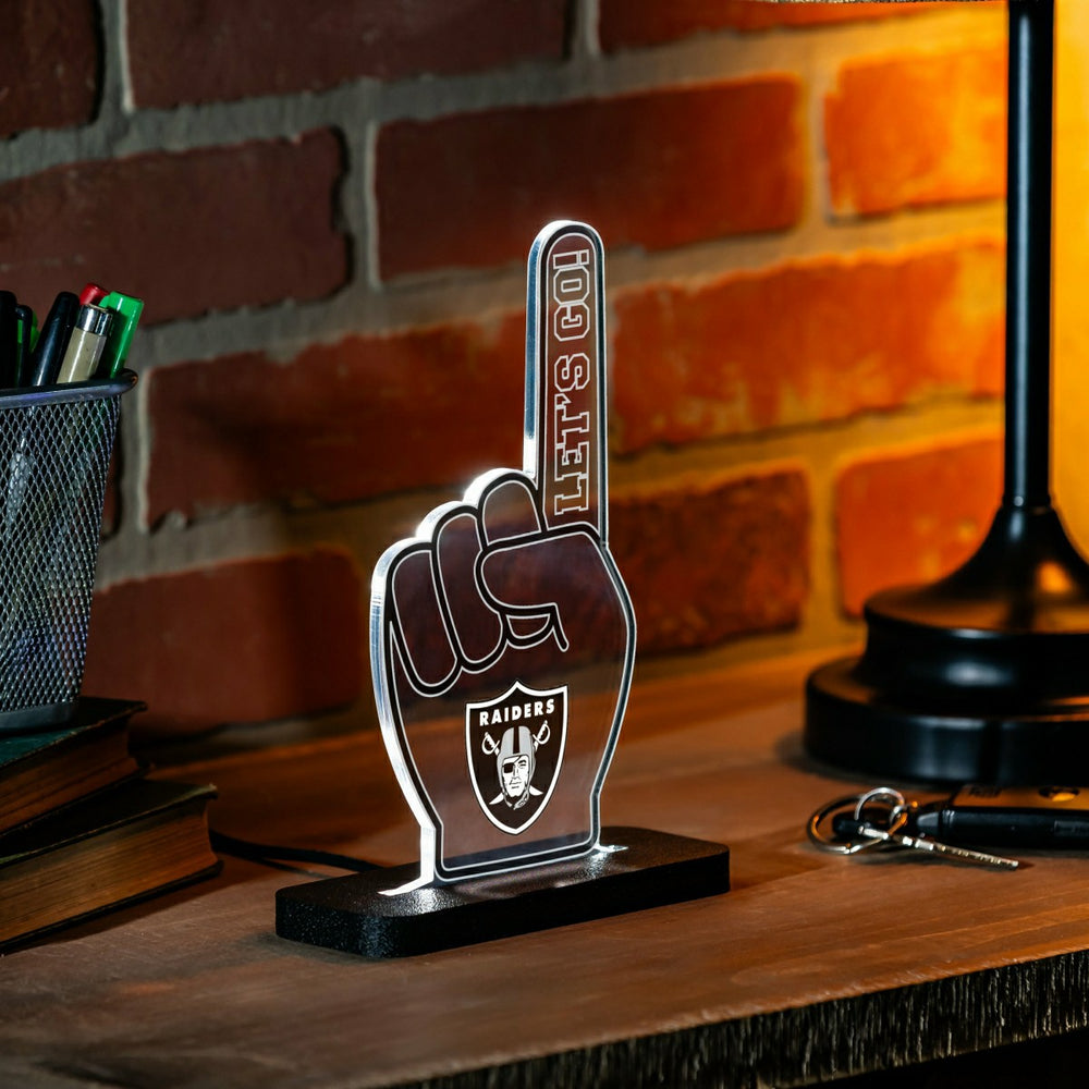 Las Vegas Raiders NFL Football Foam Finger Desklite LED Decor, NFL, Home