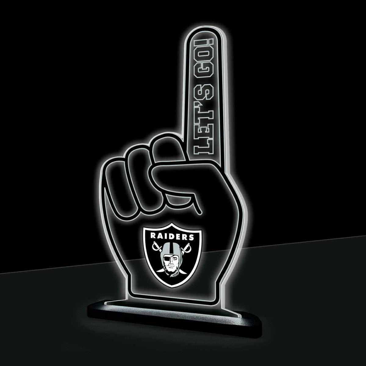 Las Vegas Raiders NFL Football Foam Finger Desklite LED Decor, NFL, Home