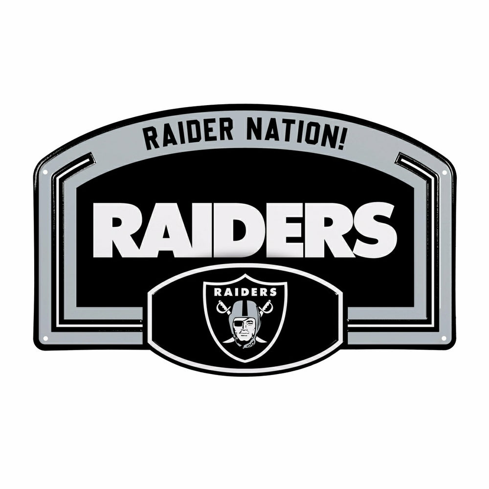 Las Vegas Raiders USA Embossed Steel Wall Sign, 11" x 17", NFL, Home