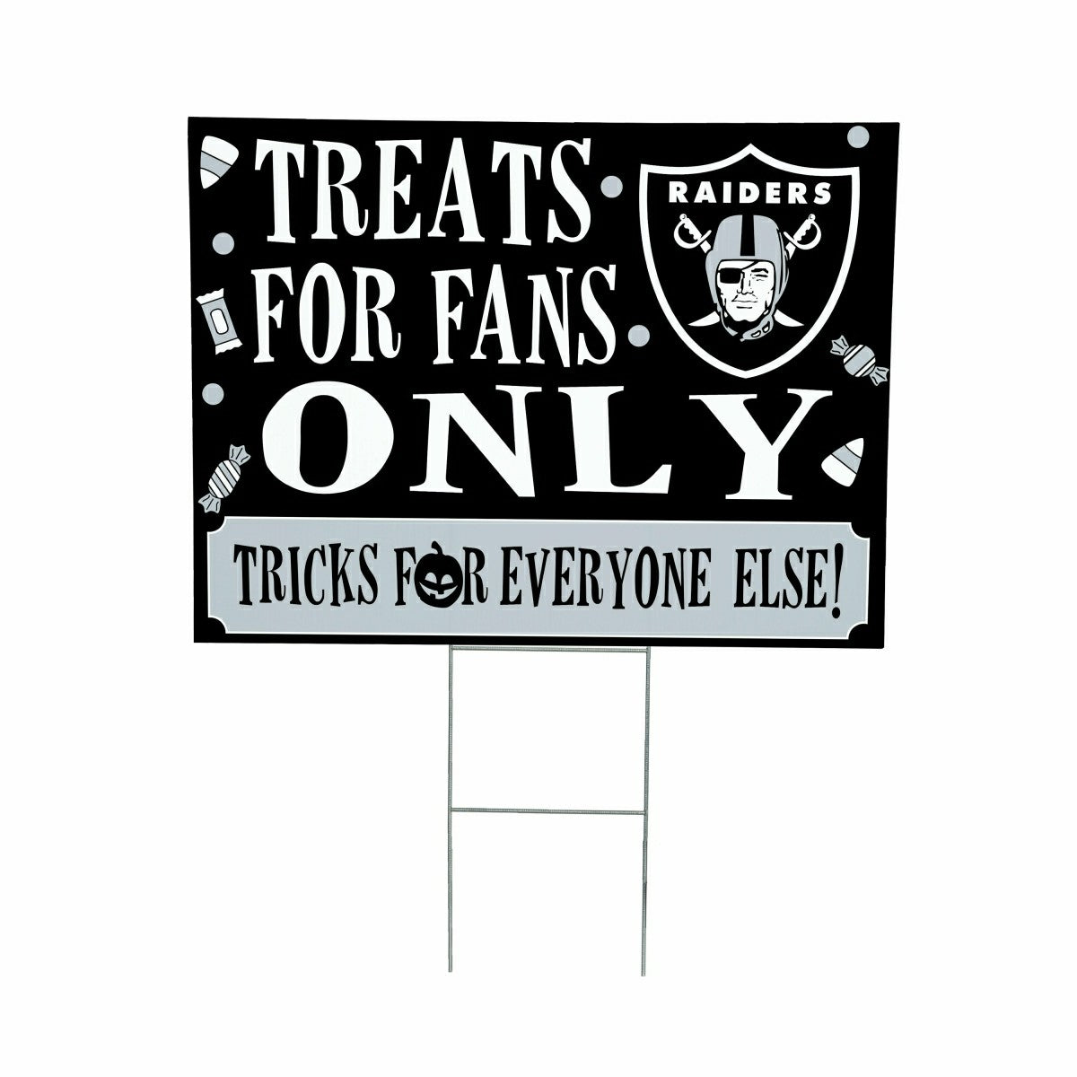 Las Vegas Raiders Yard Sign, Halloween Treats for Fans, NFL, Home