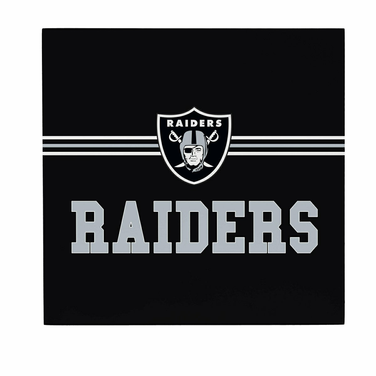 Las Vegas Raiders Wood Wall Sign, 12x12, NFL, Home