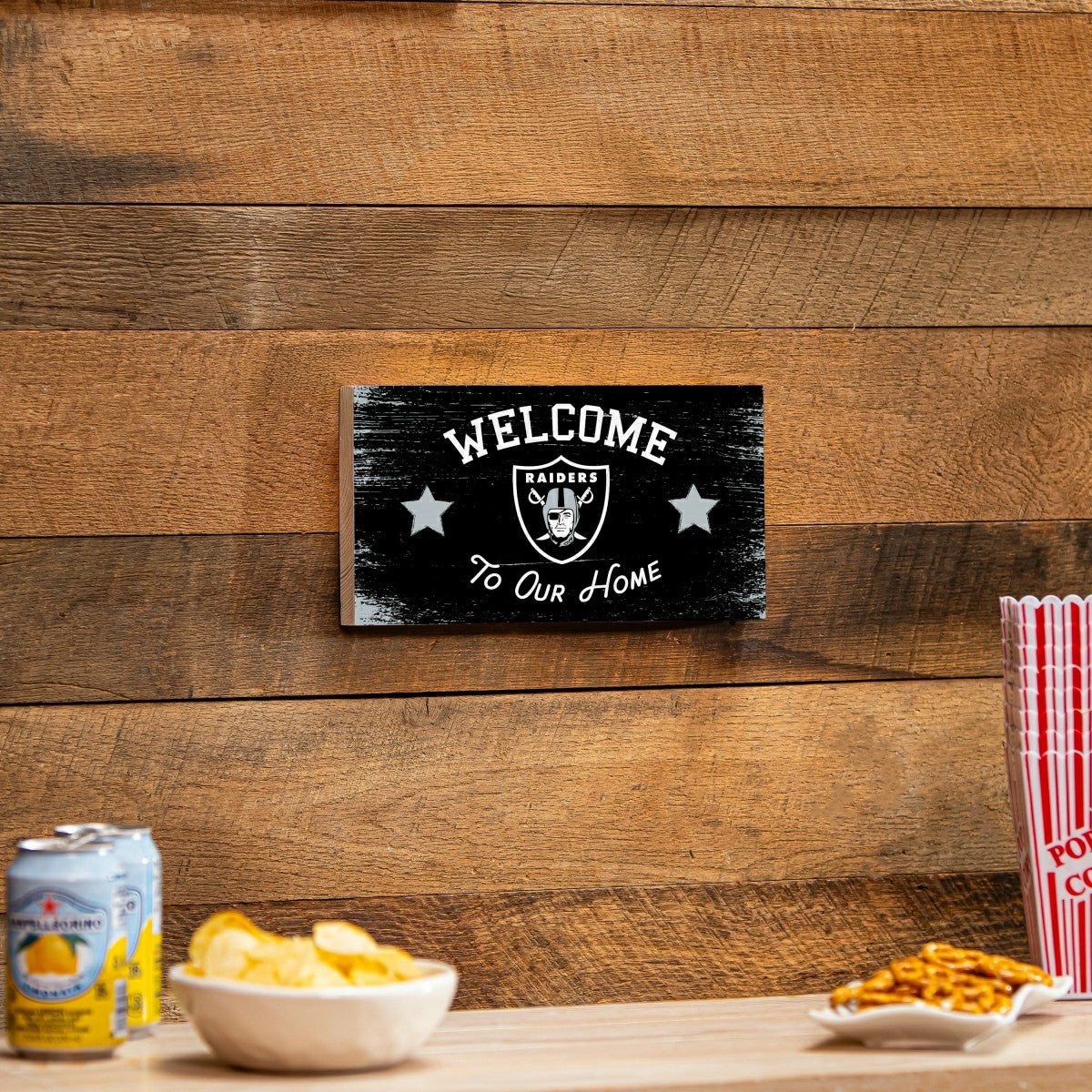 Las Vegas Raiders Wood Wall Sign, 6x11, NFL, Home