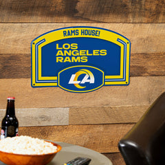 Los Angeles Rams USA Embossed Steel Wall Sign, 11" x 17", NFL, Home