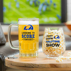 Los Angeles Rams, Stemless 17OZ Wine & Beer 16 OZ Gift Set, NFL, Home