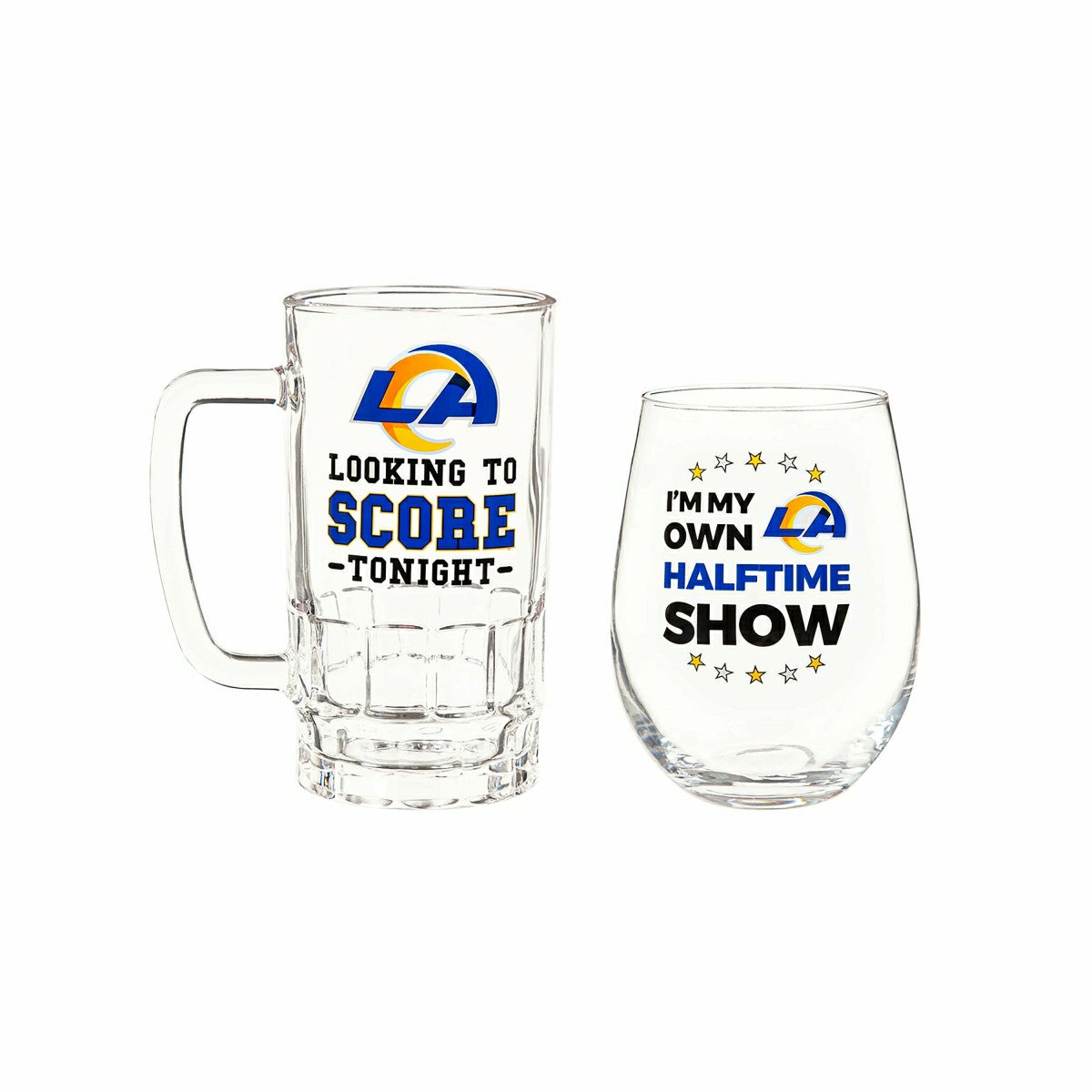 Los Angeles Rams, Stemless 17OZ Wine & Beer 16 OZ Gift Set, NFL, Home