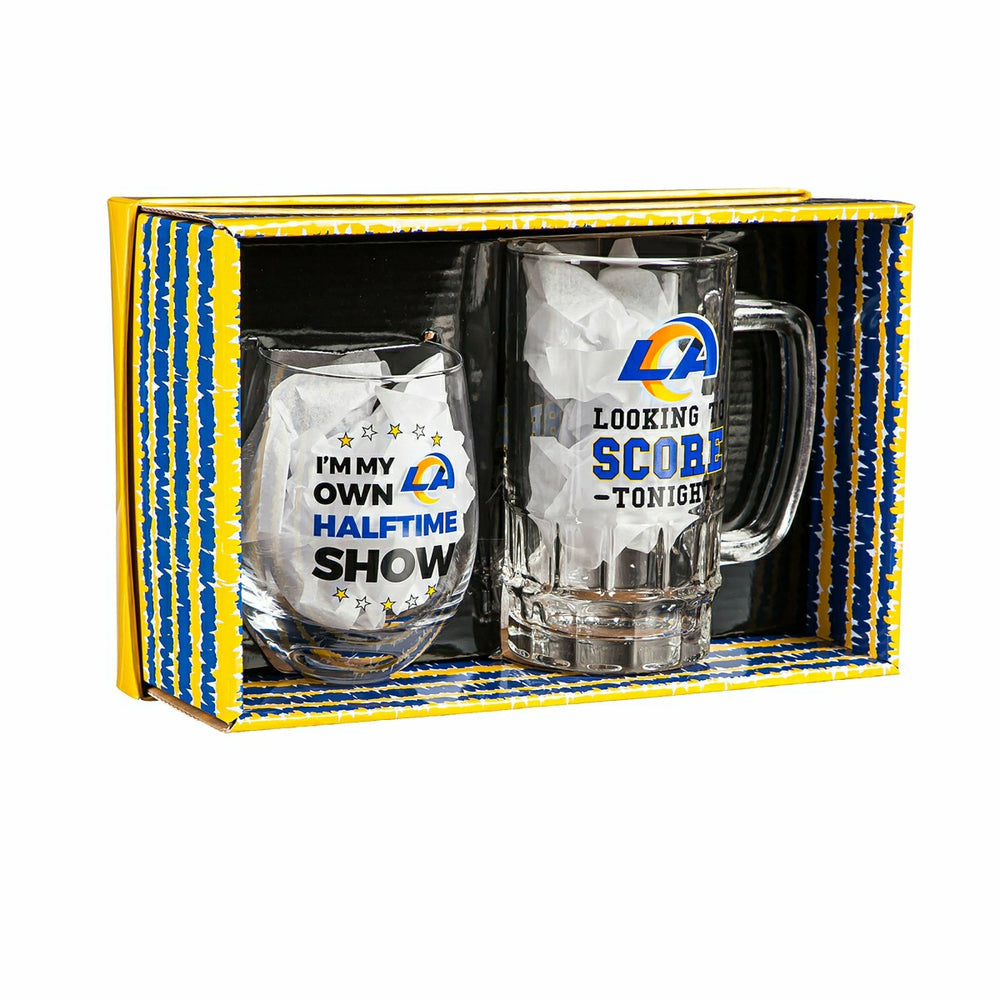 Los Angeles Rams, Stemless 17OZ Wine & Beer 16 OZ Gift Set, NFL, Home