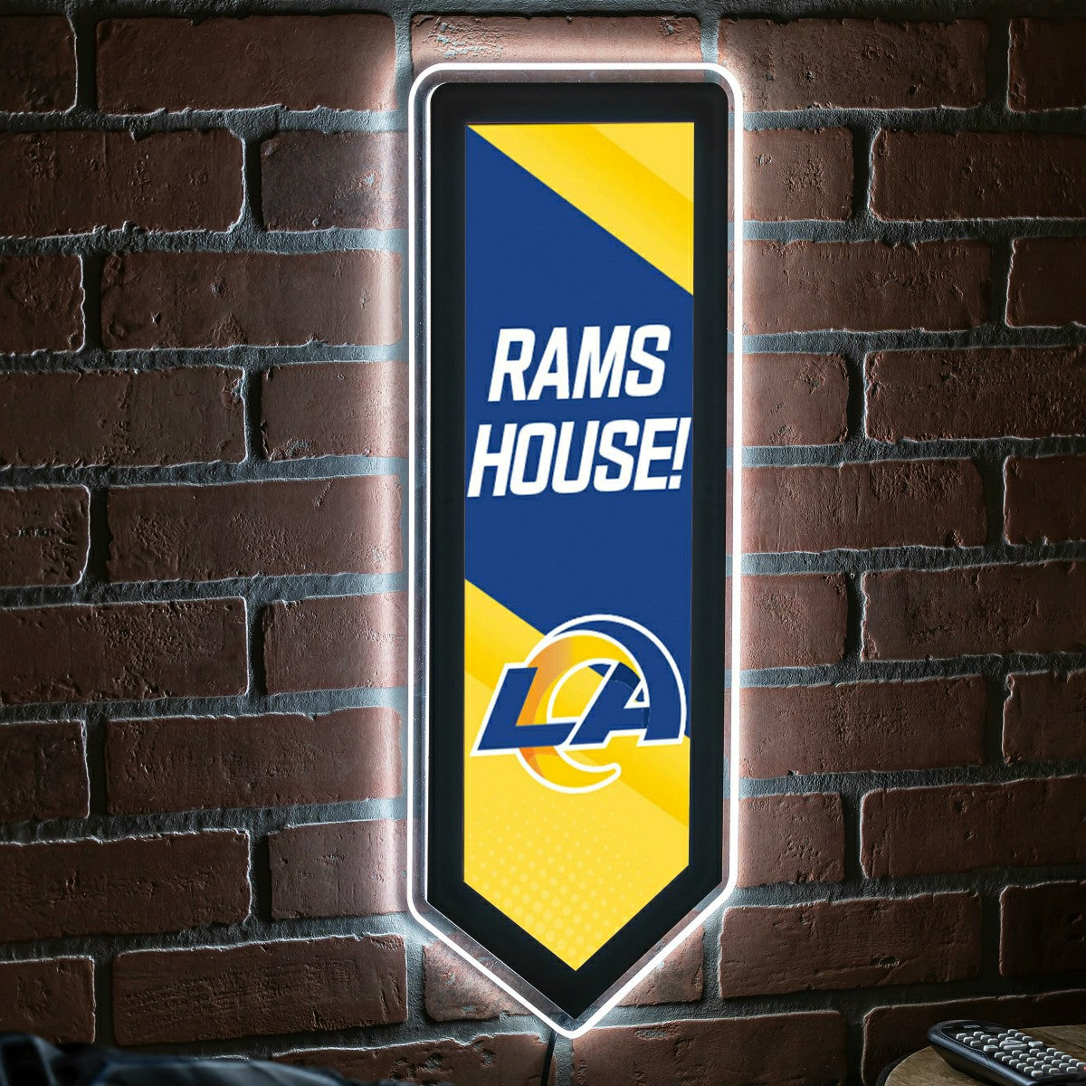 LED Wall Decor, Pennant, Los Angeles Rams, NFL, Home