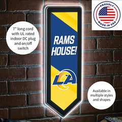 LED Wall Decor, Pennant, Los Angeles Rams, NFL, Home