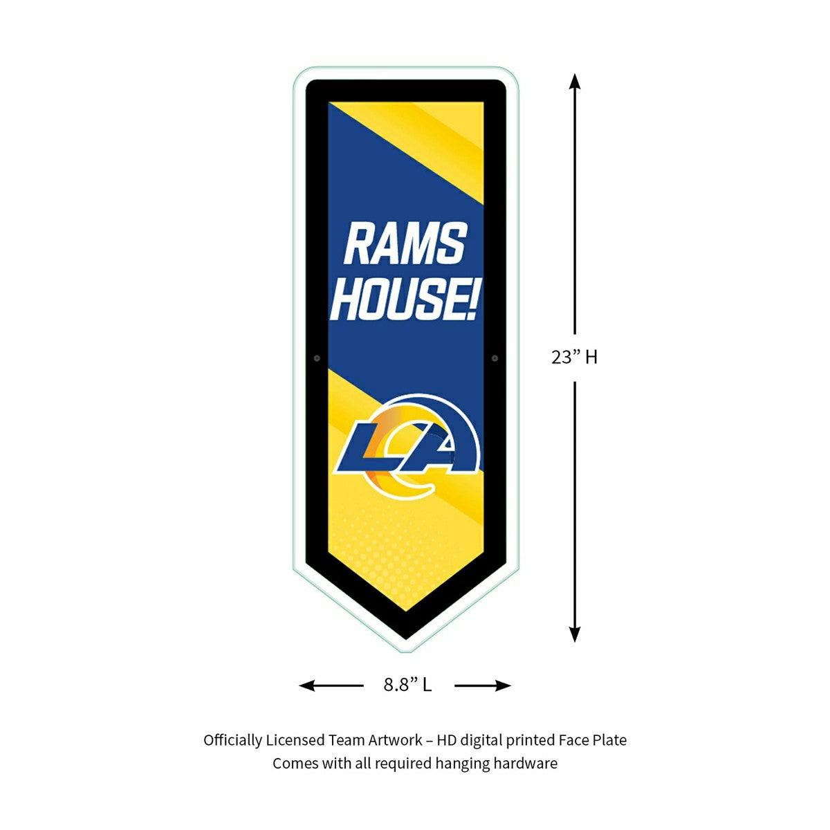 LED Wall Decor, Pennant, Los Angeles Rams, NFL, Home
