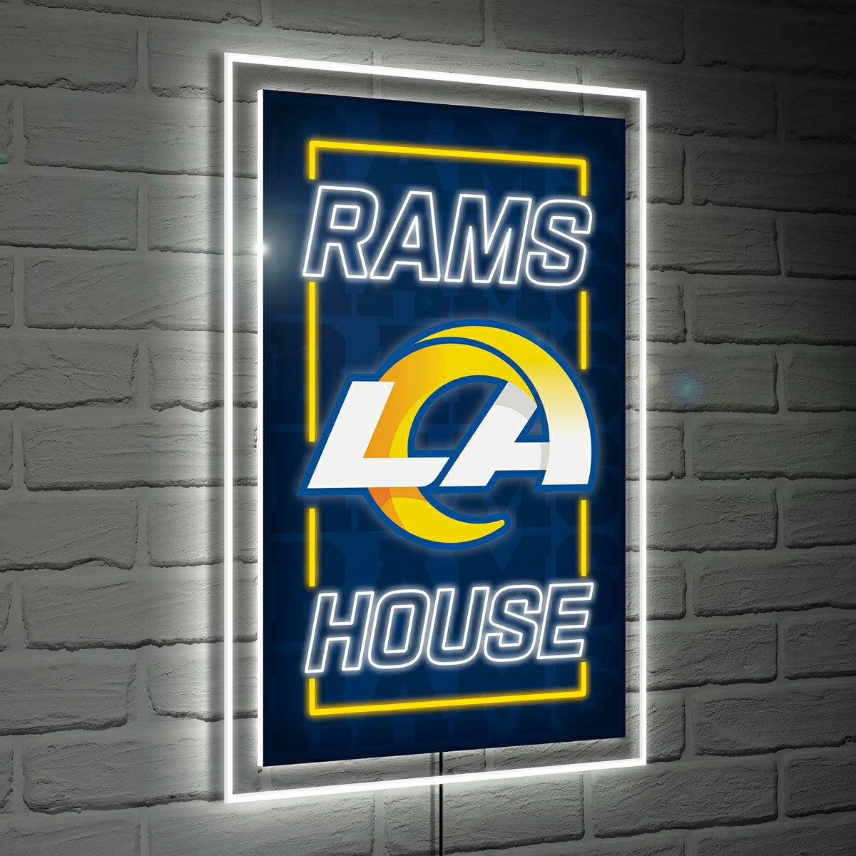 Los Angeles Rams NFL Football Rectangle Neolite LED Decor, NFL, Home