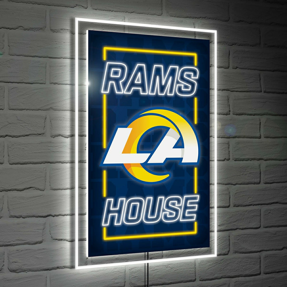 Los Angeles Rams NFL Football Rectangle Neolite LED Decor, NFL, Home