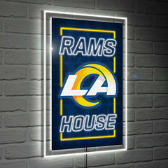 Los Angeles Rams NFL Football Rectangle Neolite LED Decor, NFL, Home