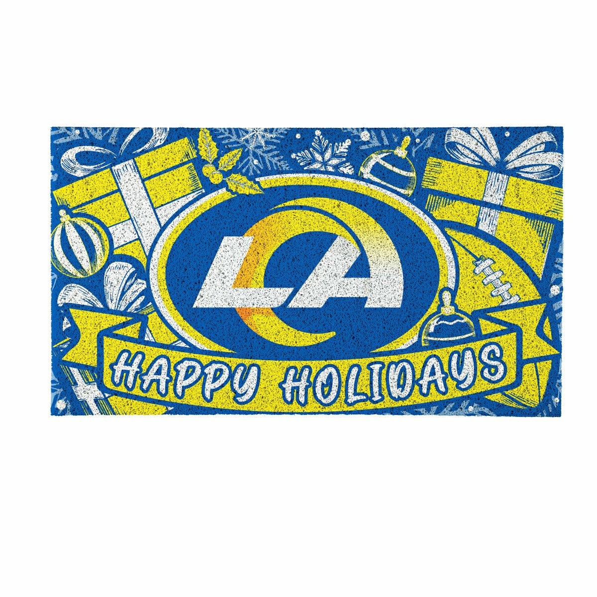 Los Angeles Rams Holiday PVC Mat, 28"x16", NFL