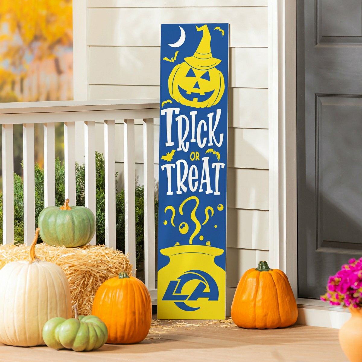 47" Double Sided Leaner, Los Angeles Rams, Halloween, NFL, Home