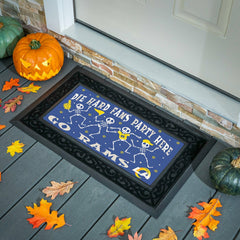 Los Angeles Rams Flocked Coir Halloween Sassafras Switch Mat, 22"x10", NFL