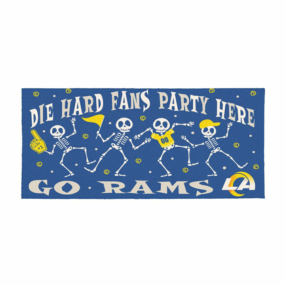 Los Angeles Rams Flocked Coir Halloween Sassafras Switch Mat, 22"x10", NFL