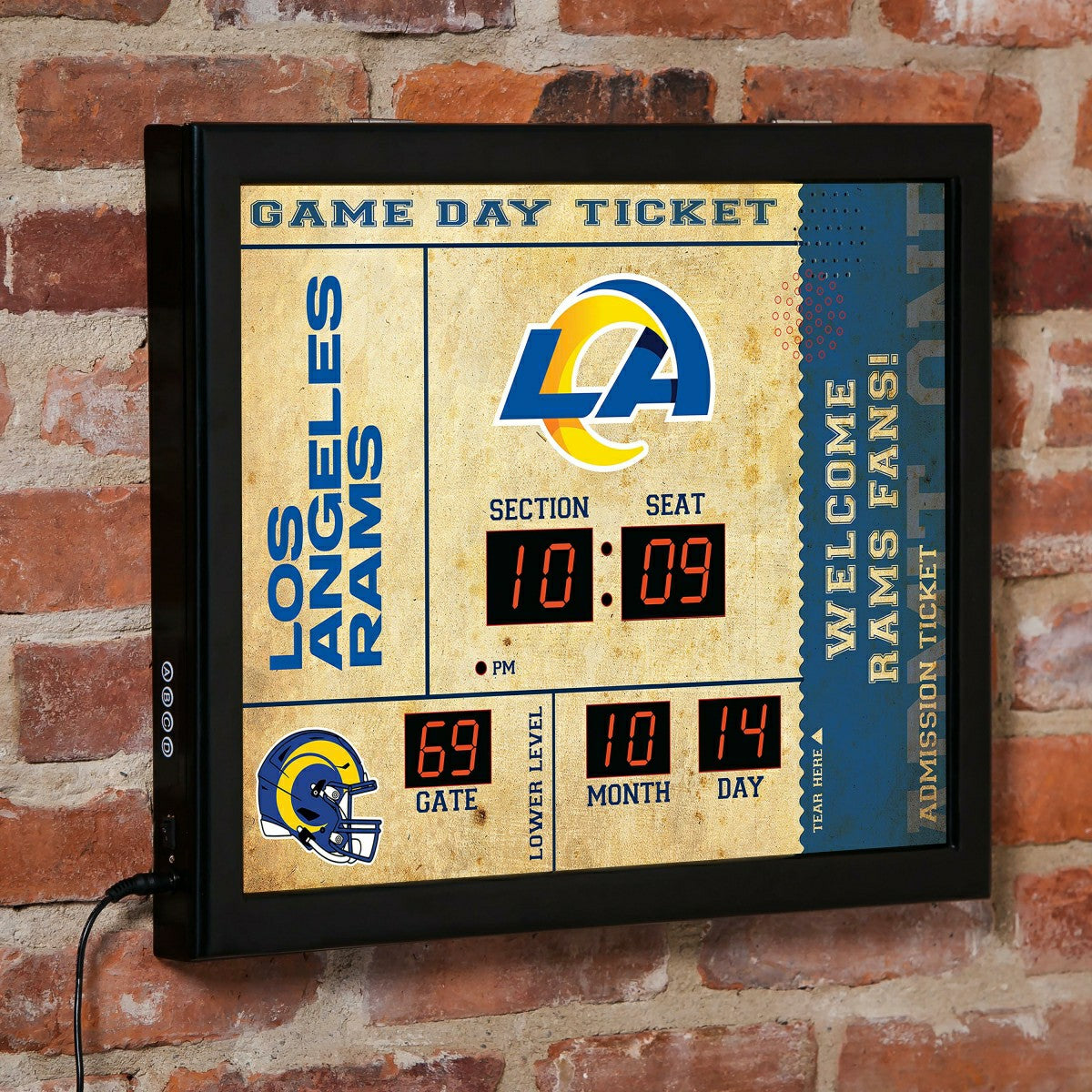 Los Angeles Rams Bluetooth Scoreboard Wall Clock, NFL, Home