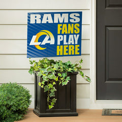 Los Angeles Rams Coroplast Yard Sign "Fans Play Here", NFL, Home