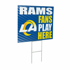 Los Angeles Rams Coroplast Yard Sign "Fans Play Here", NFL, Home