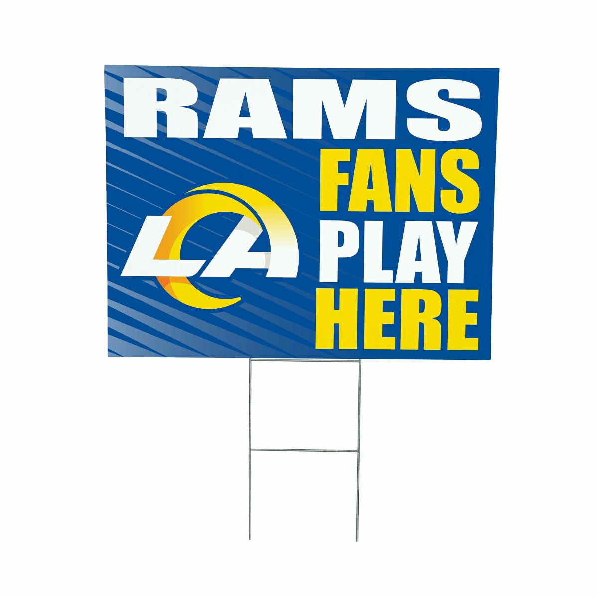 Los Angeles Rams Coroplast Yard Sign "Fans Play Here", NFL, Home