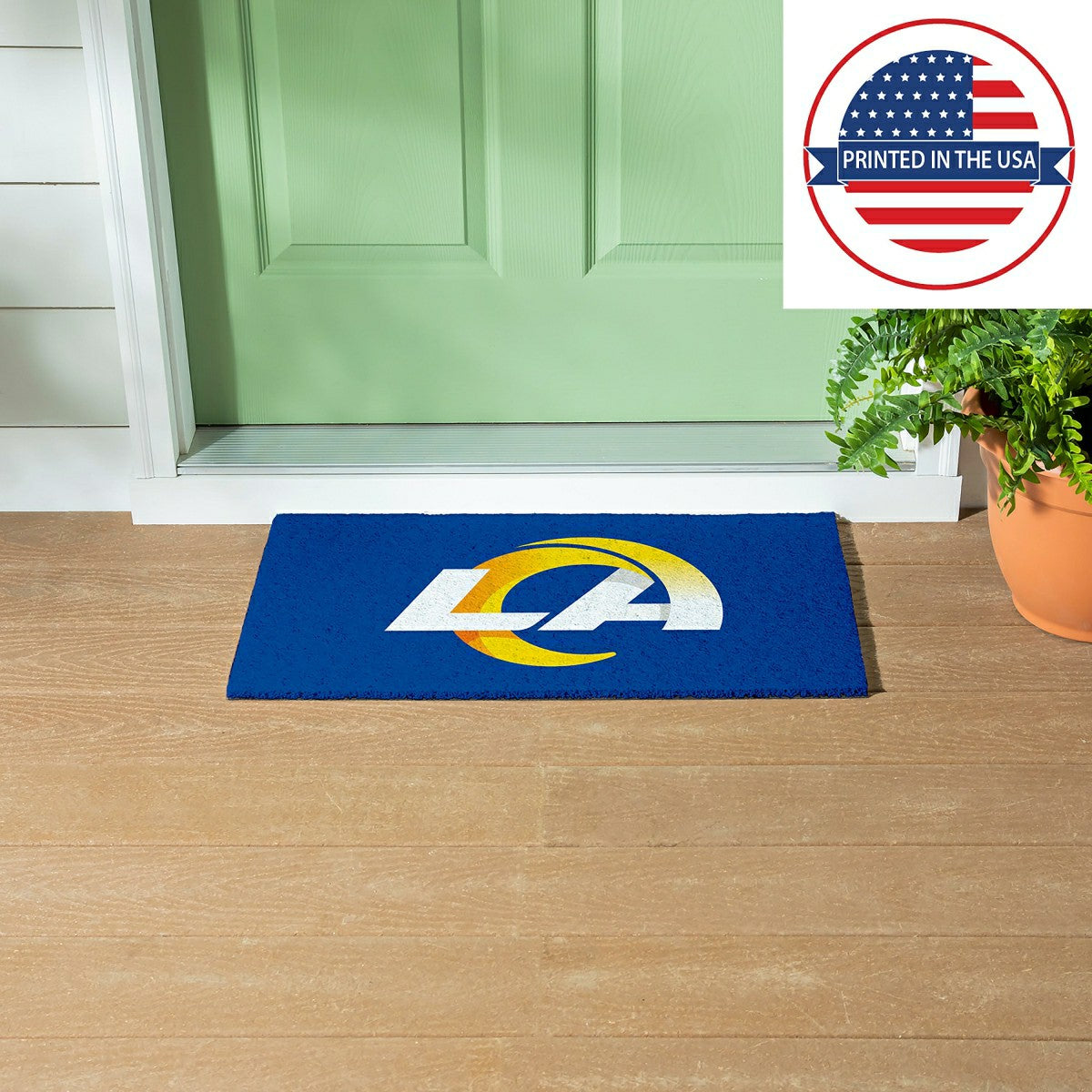 Full Color PVC Mat, 16" x 28", Los Angeles Rams, NFL